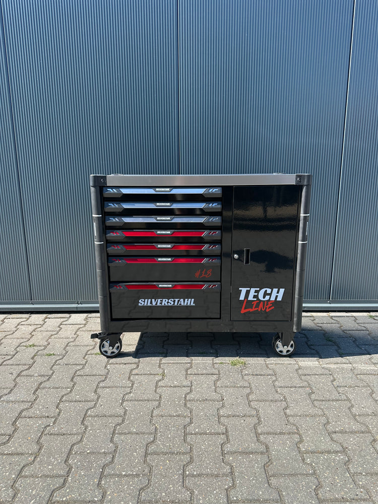 Silverstahl Tech Line Gereedschapwagen – 7 Gevulde Lades + Opbergvak