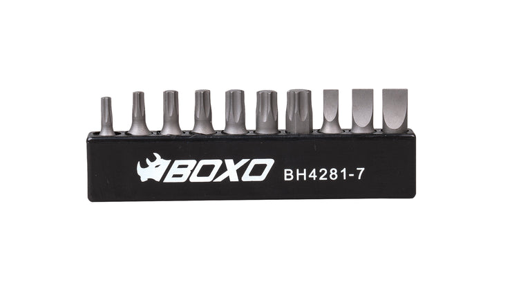 BOXO 1/4" Bitset, T10,T15,T20,T25, T30, T40, SL4, SL5,5, SL6,5