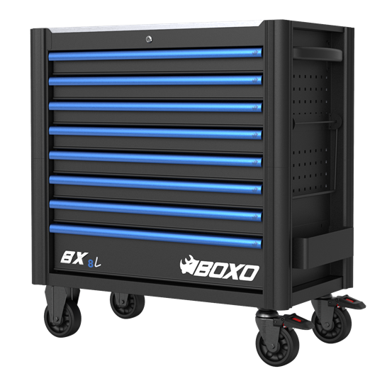 BOXO BX8L Gereedschapwagen 8 laden BLAUWE HGREEP