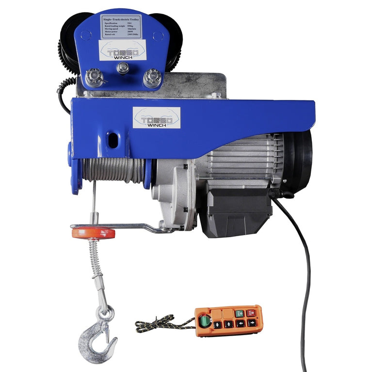 Elektrische takel incl loopkat met draadloze bediening 1000kg 230V