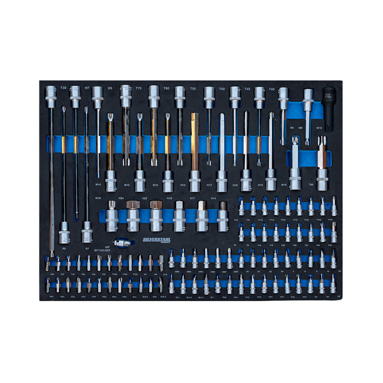 Silverstahl S33 Solid Line Gereedschapswagen – 258-delig (Inclusief Momentsleutel, Mat Zwart)