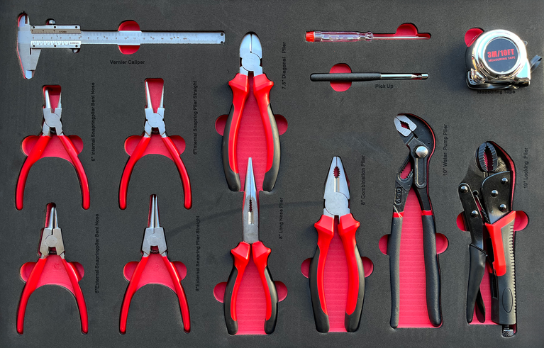 Silverstahl SV533 Profi Line Gereedschapswagen – 344-delig, 14 laden (Mat Zwart, Houten Werkblad)