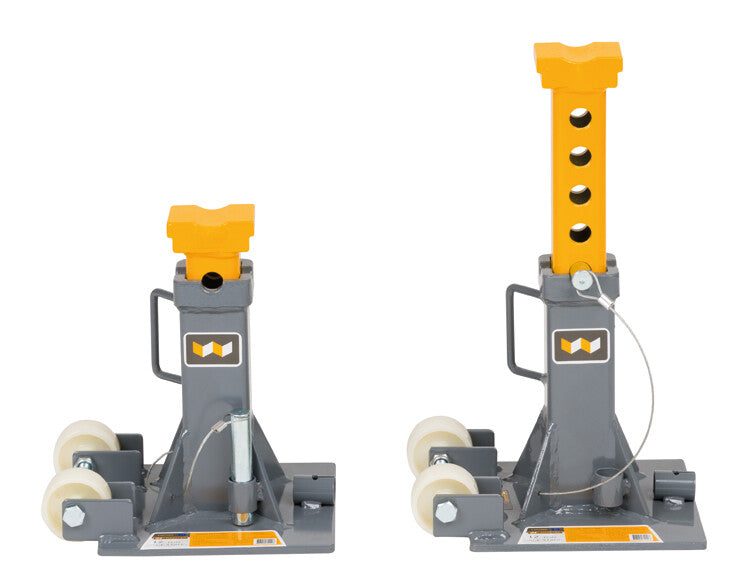 Assteunen set 12 ton, pin model, transportwielen