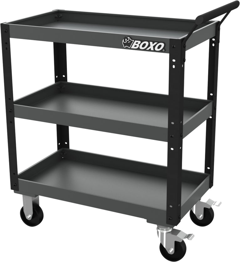 BOXO Industriele transportwagen, zwart-grijs