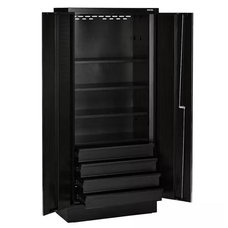 BUNKER 46cm Modulaire hoge vloerkast, 4 lades, 2 deuren, 92x46cm