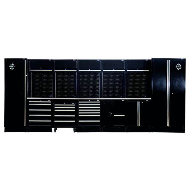 BUNKER 61cm Opbergcombinatie met roestvrijstalen werkblad, 25dlg