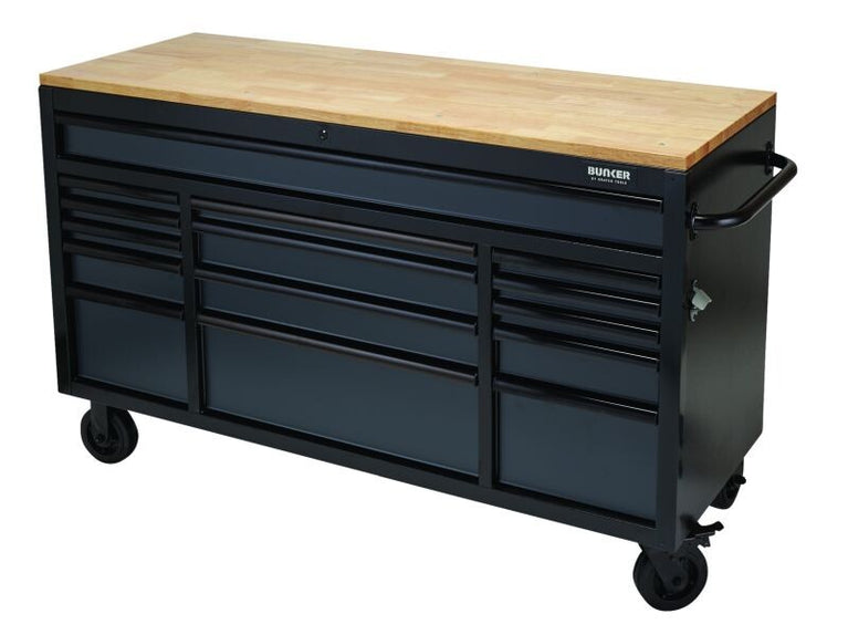 BUNKER Gereedschapswagen/werkbank, 155cm, grijs