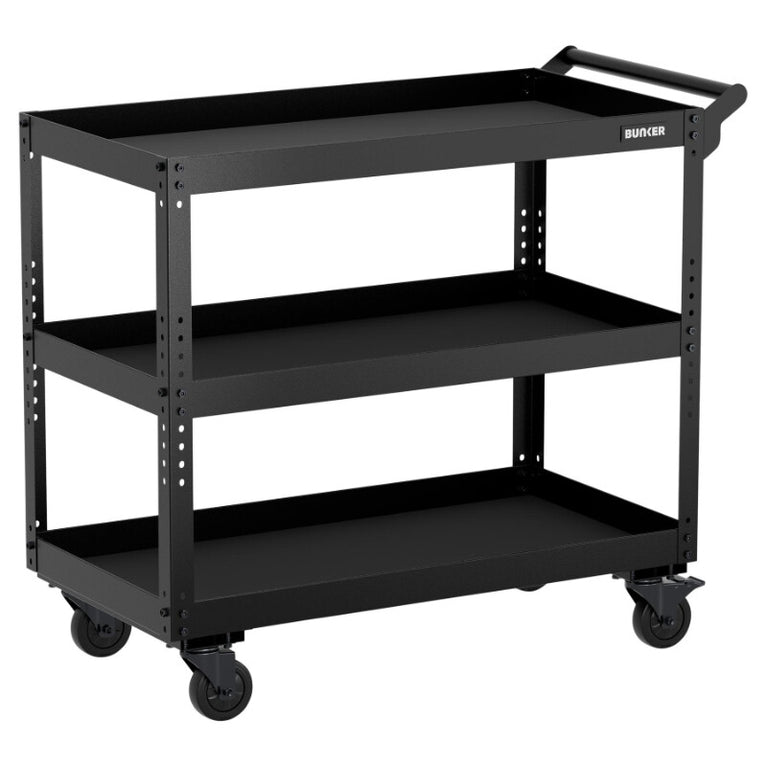 BUNKER Werkplaatstrolley XL, 3 schappen, 85cm