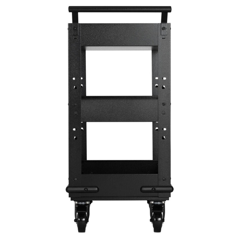 BUNKER Werkplaatstrolley met hardhouten werkblad, 3 schappen, 71cm