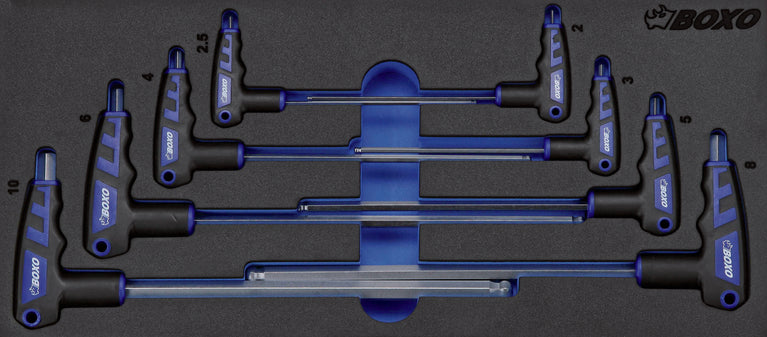 Inbus T-grip stiftsleutelset 8-dlg.