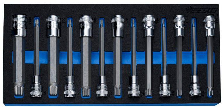 Lange TX bit dopsleutelset, 1/2", 13-delig