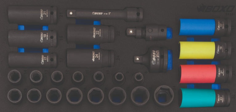 1/2" Krachtdopsleutelset 27-Dlg.