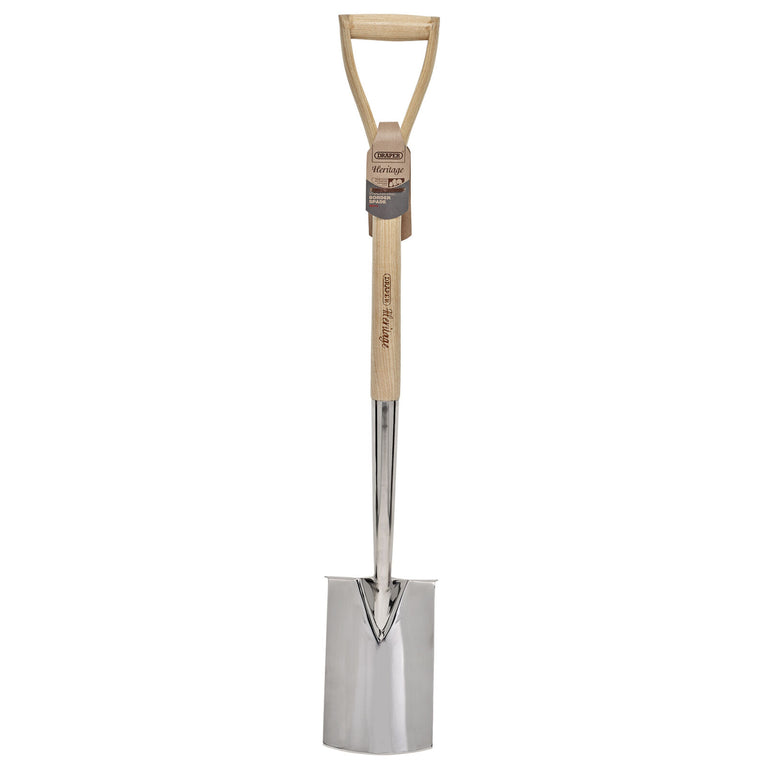 Draper Heritage roestvrijstalen borderspade met essenhouten steel