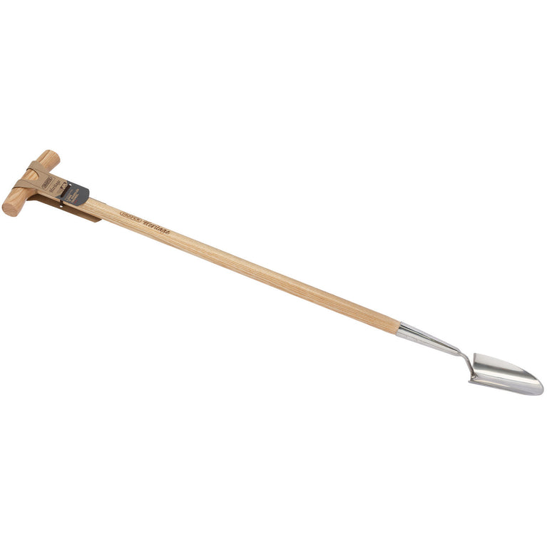 Draper Heritage roestvrijstalen plantschep met essenhouten lange steel