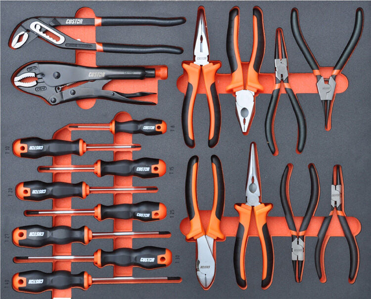 Gereedschapswagen COMPACT, 5 laden gevuld in FOAM