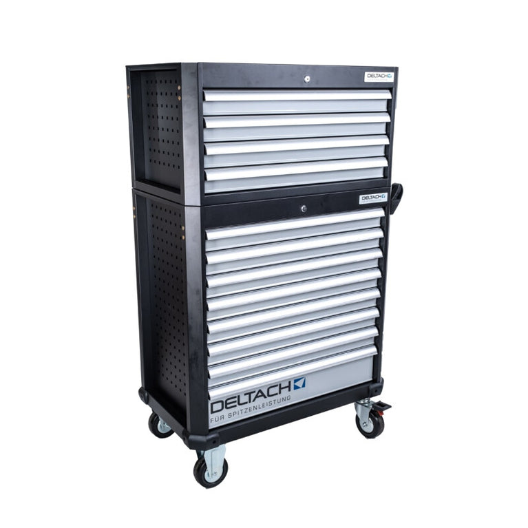 Gereedschapswagen D2-XL + topkoffer, 5 laden gevuld in FOAM, 350dlg