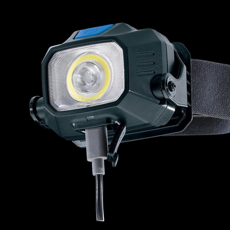 Hoofdlamp COB LED, 6W, 400 Lumen, draadloos oplaadbaar
