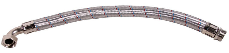 Flexibele metalen slang met bocht 100 cm lang-0