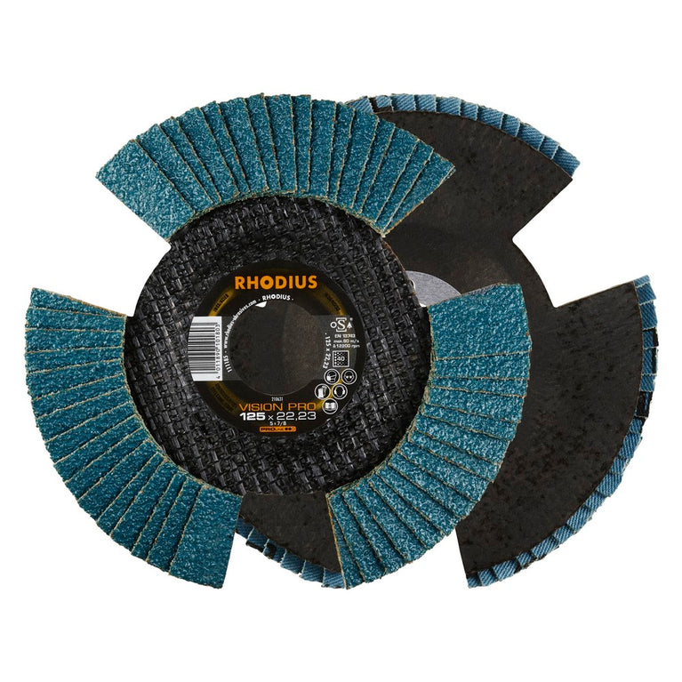 Lamellenschijf V conisch vision pro 125 x 22,23mm K60 10 stuks-0