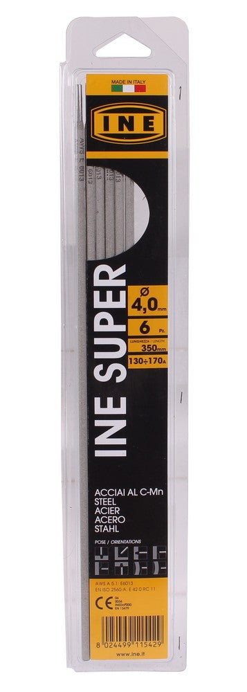 Laselektroden staal rutiel 4,0mm 350mm 6st-0