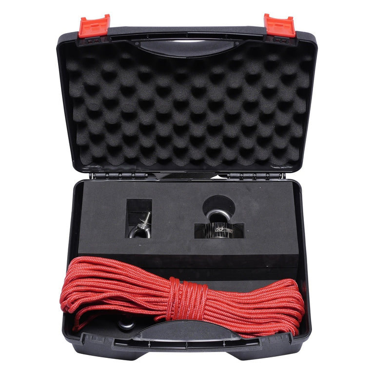 Vismagneet set 170kg inclusief touw, haak en opbergbox-0