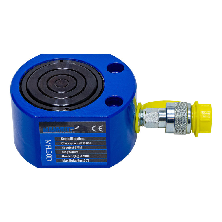 Platte cilinder dubbel 30 ton slag 53mm-0