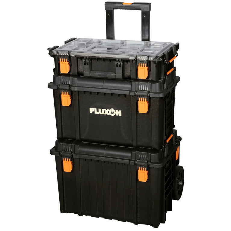 Fluxon 3-delige verrijdbare gereedschapskistenset-0