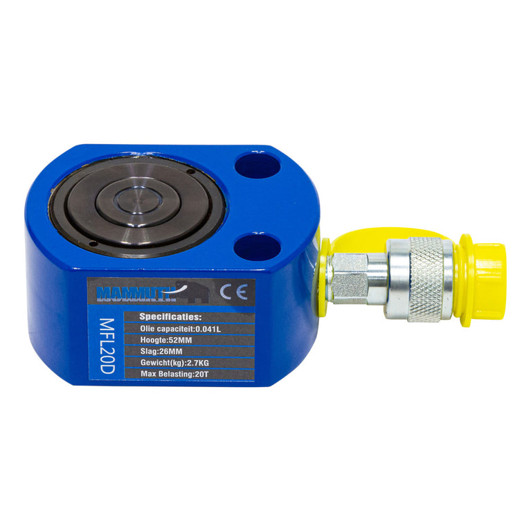 Platte cilinder dubbel 20 ton slag 26mm-0