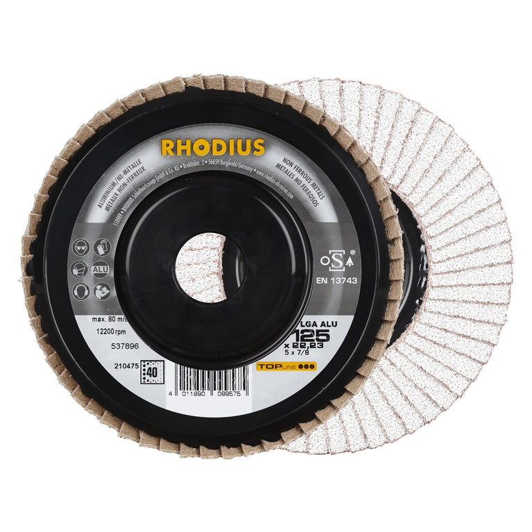 Lamellenschijf P vlak LGA ALU 125 x 22,23mm K40-0