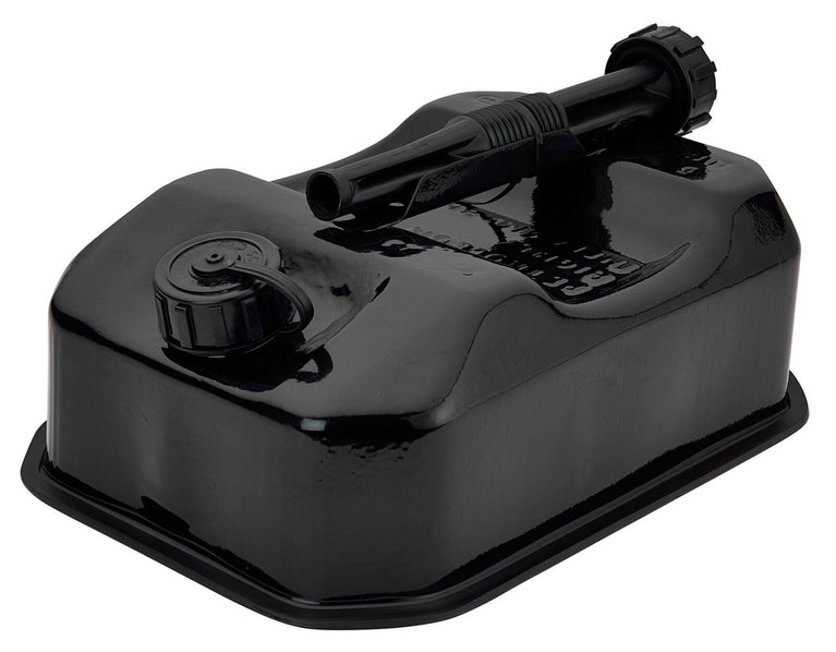 Jerrycan staal , laag model, 5L, zwart