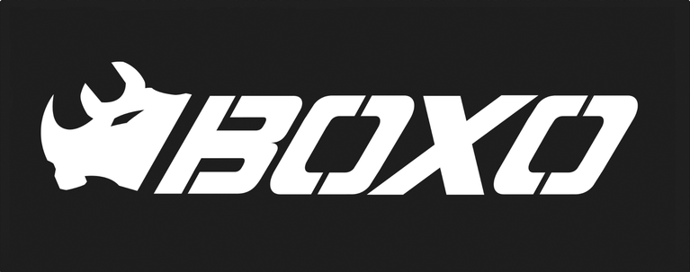 Dichte achterwand met BOXO logo
