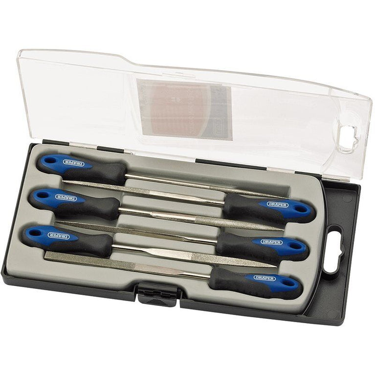 Naaldvijl set diamant, 150mm, 6dlg