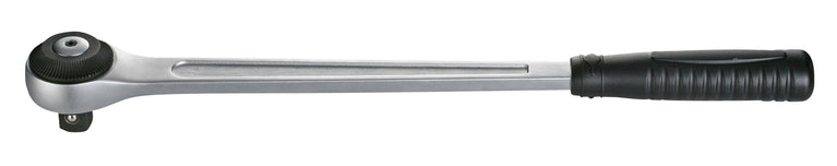 3/4" Ratel (fijntandratel), omschakelbaar met snellosfuntie en ergonomische handgreep 510 mm