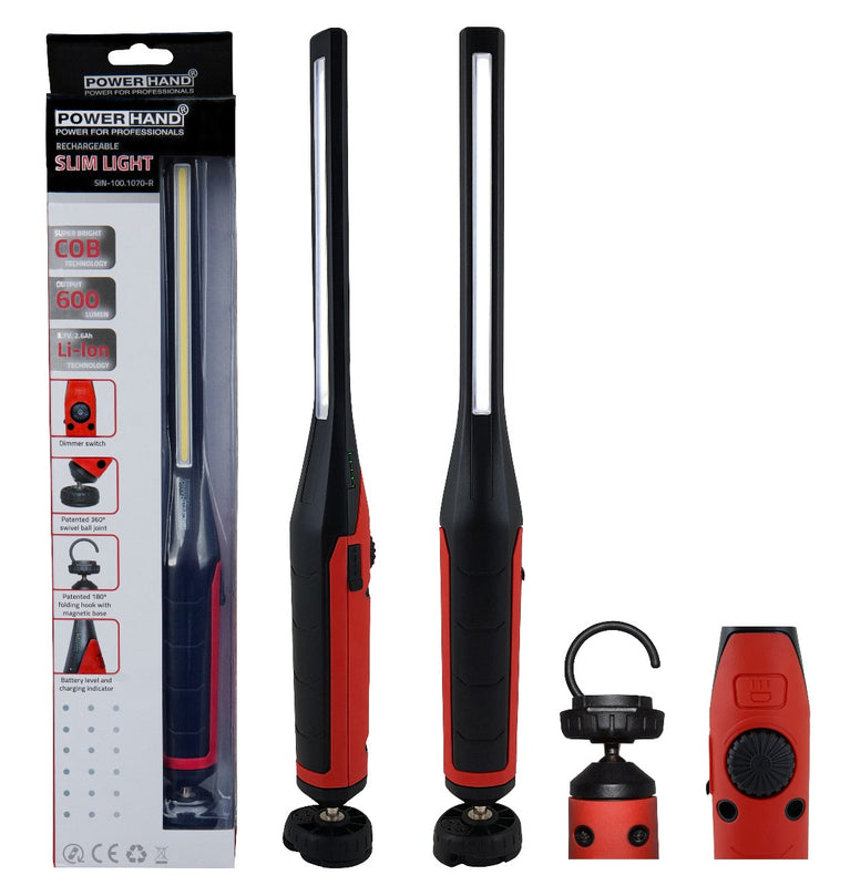 Powerhand Professionele oplaadbare werklamp met spot en batterij-indicator