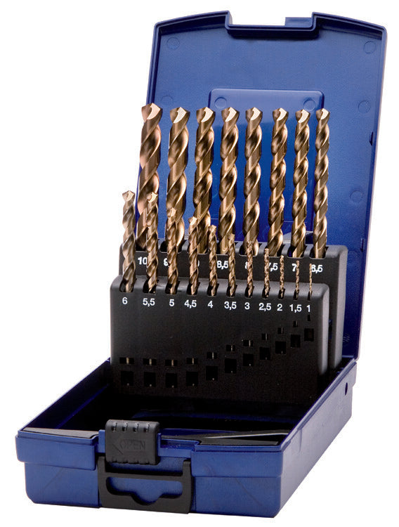Spiraalborenset Cobalt 1 t/m 10mm, 19dlg
