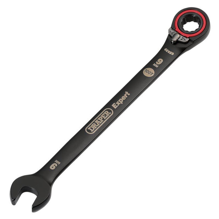 Steekringratelsleutel L/R, 9mm, zwart