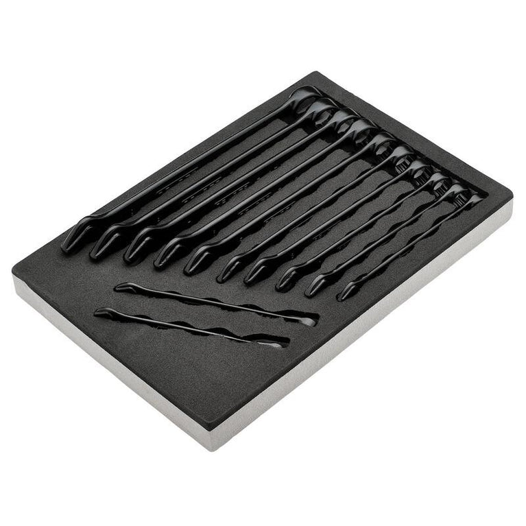 Steekringsleutel set, zwart, 12dlg