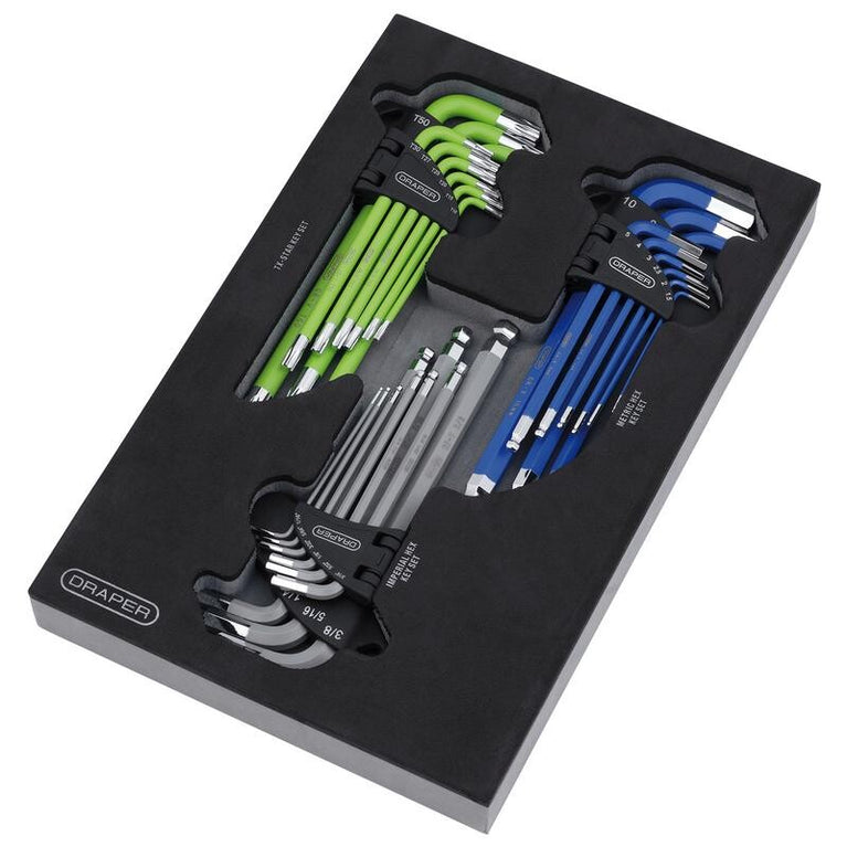 Torx- en inbussleutelset, 27dlg