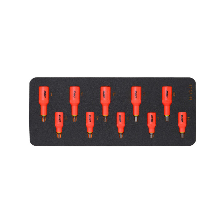 VDE 3/8"+1/2" Doppenset inbus, 10dlg, M-module