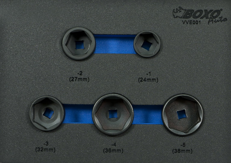 3/8" Oliefilterdopsleutelset 5-dlg.