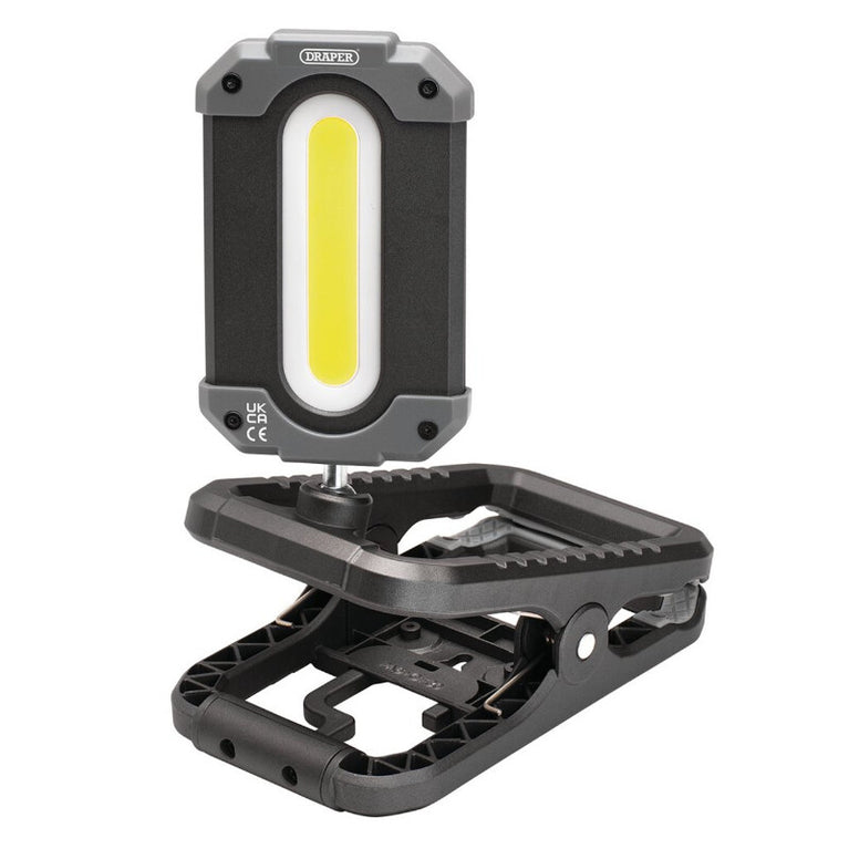Werklamp/powerbank COB LED met klem, 10W, 1000 Lumen