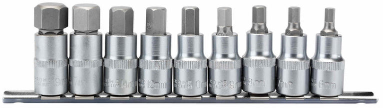 1/2" Doppenrail inbus, 9dlg