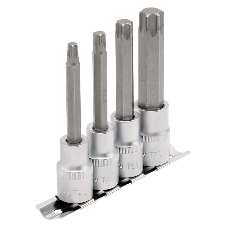 1/2" Doppenrail torx lang, 4dlg
