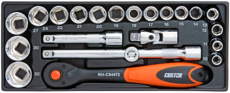 1/2" Doppenset, 22dlg, S-module
