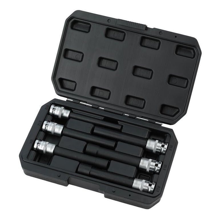 1/2" Doppenset E-torx, extra lang, 6dlg
