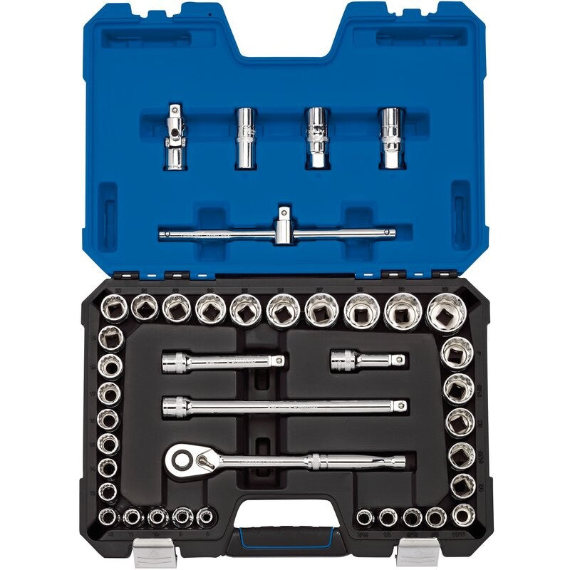 1/2" Doppenset INCH + metrisch, 41dlg