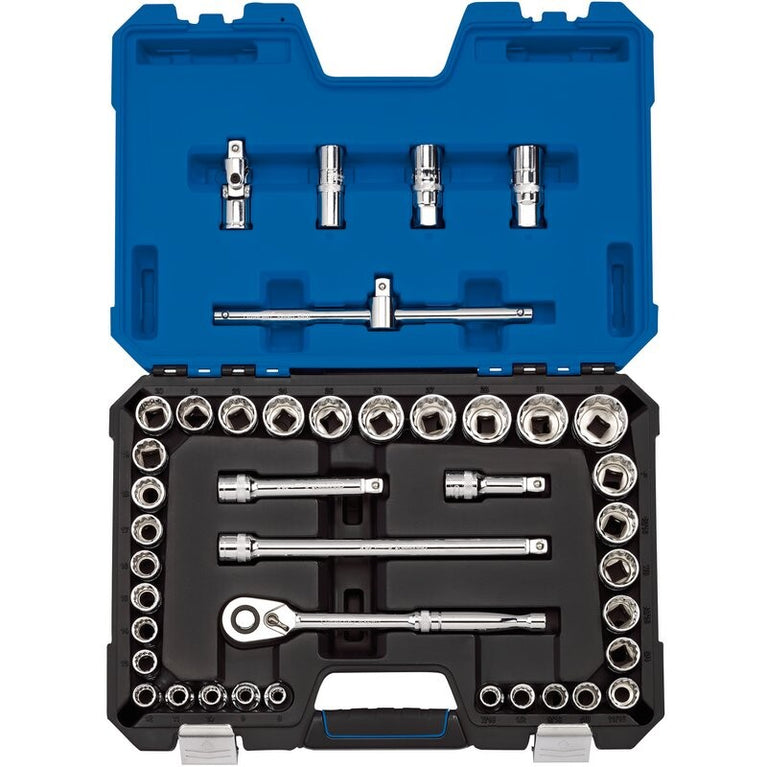 1/2" Doppenset INCH + metrisch, 41dlg