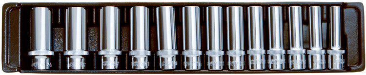 1/2" Doppenset lang 12-kant, 13dlg, S-module
