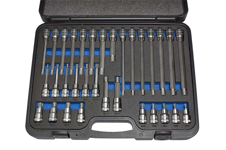 1/2" Doppenset ribe in koffer, 32dlg