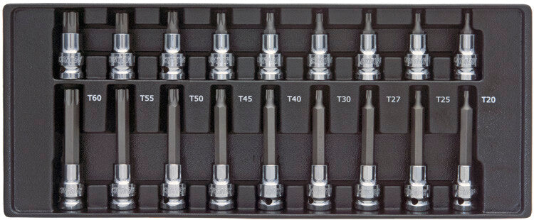 1/2" Doppenset torx, 18dlg, M-module